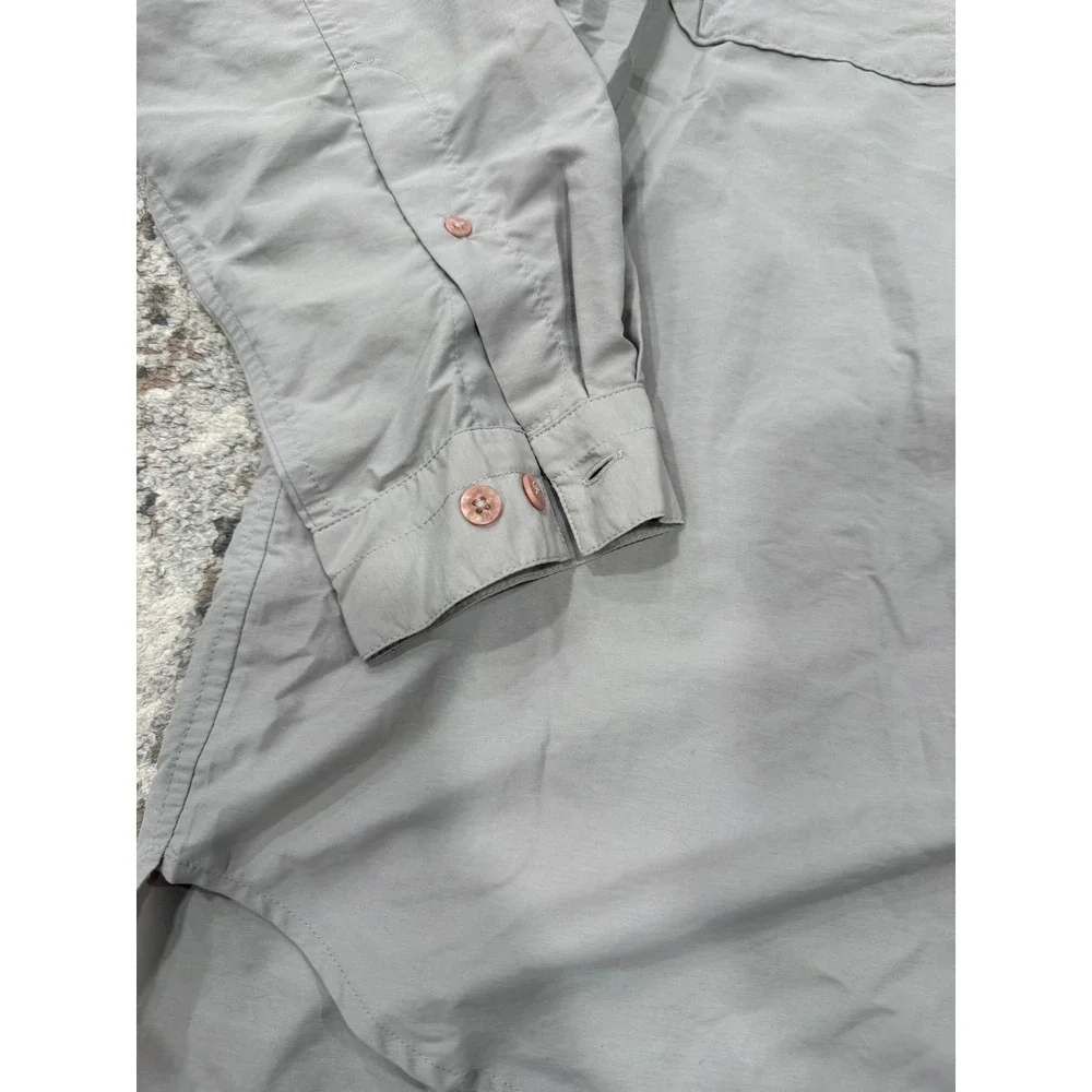 The North Face VaporWick Mens Gray Long Sleeve Utility Hiking Shirt L ABB0